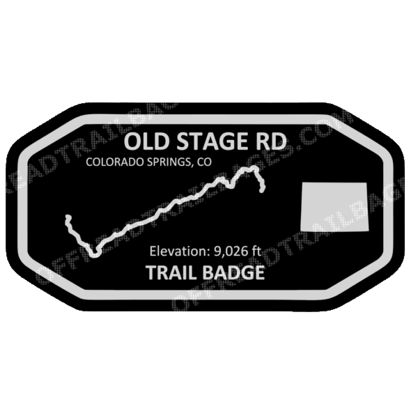Old Stage Rd - Colorado Springs, CO - Off-Road Trail Badge